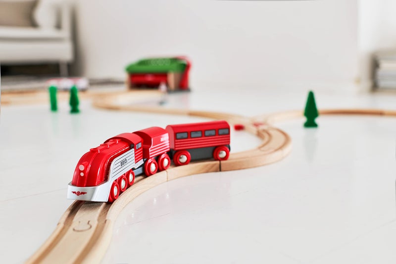 BRIO World 33557 - Streamline Train Set | 3-Piece Wooden Toy Set | Designed for Speed | Fine Craftsmanship | Great for Kids Ages 3 and Up - Image 1